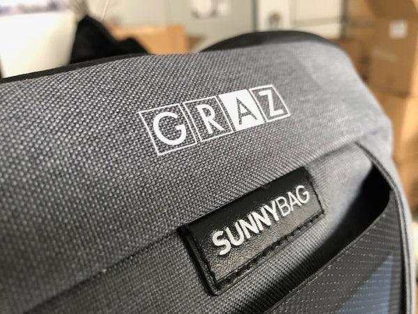 Rucksack mit Logo der Stadt Graz